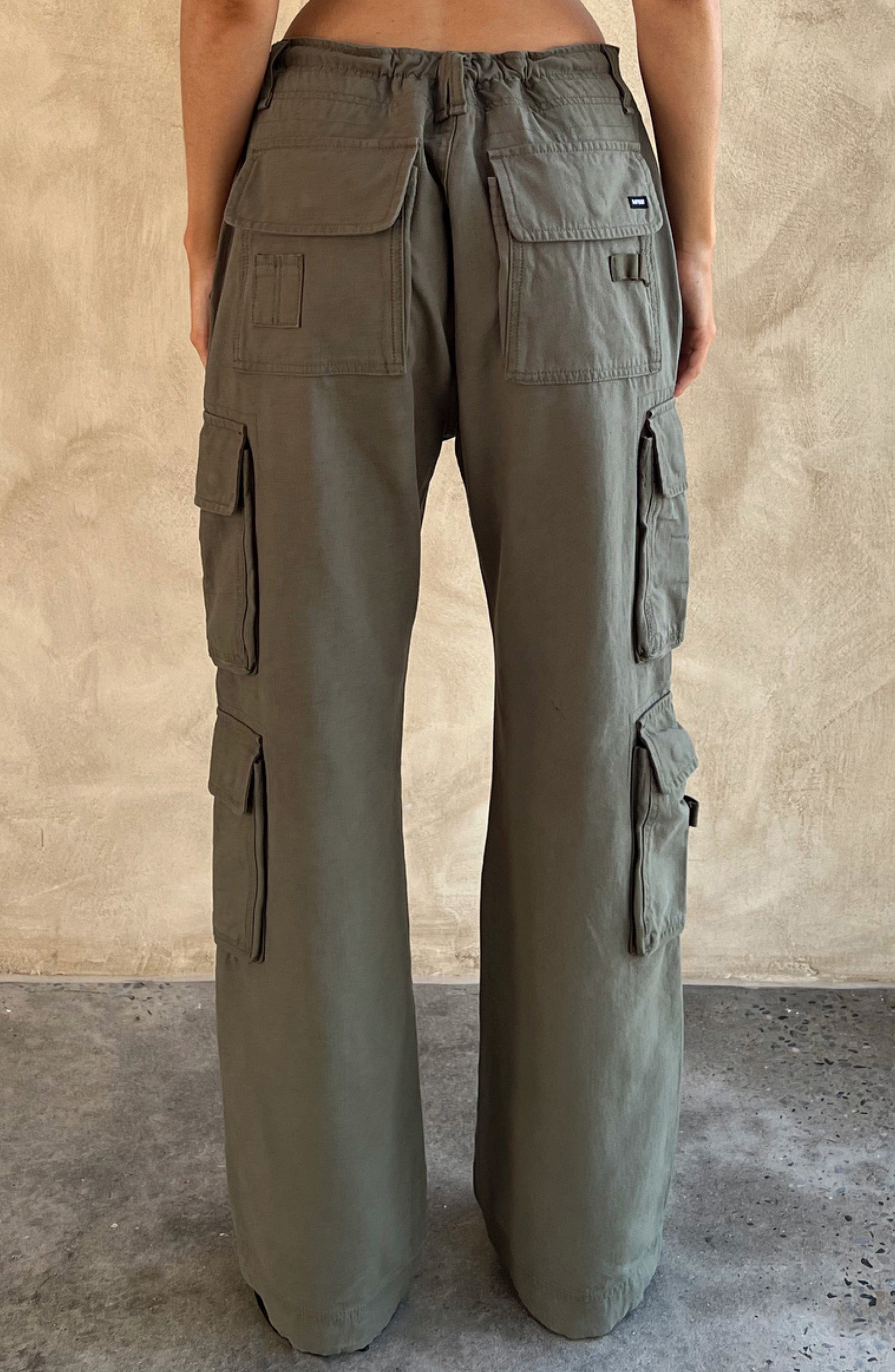 Tinashe Y2K Oversized Cargo Pants in Khaki