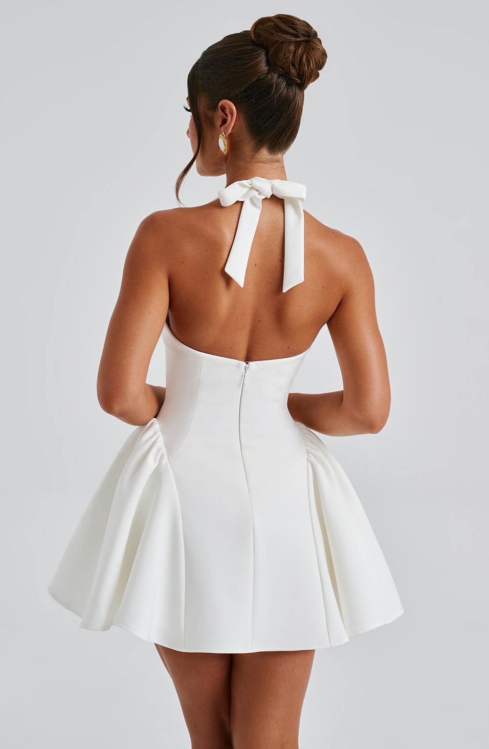 Joanne Ivory Halter Neck Playsuit with Tulle Skirt