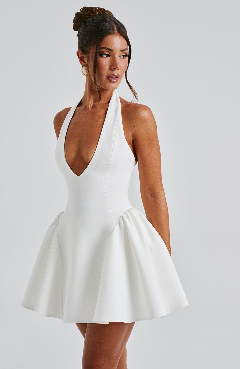 Joanne Ivory Halter Neck Playsuit with Tulle Skirt