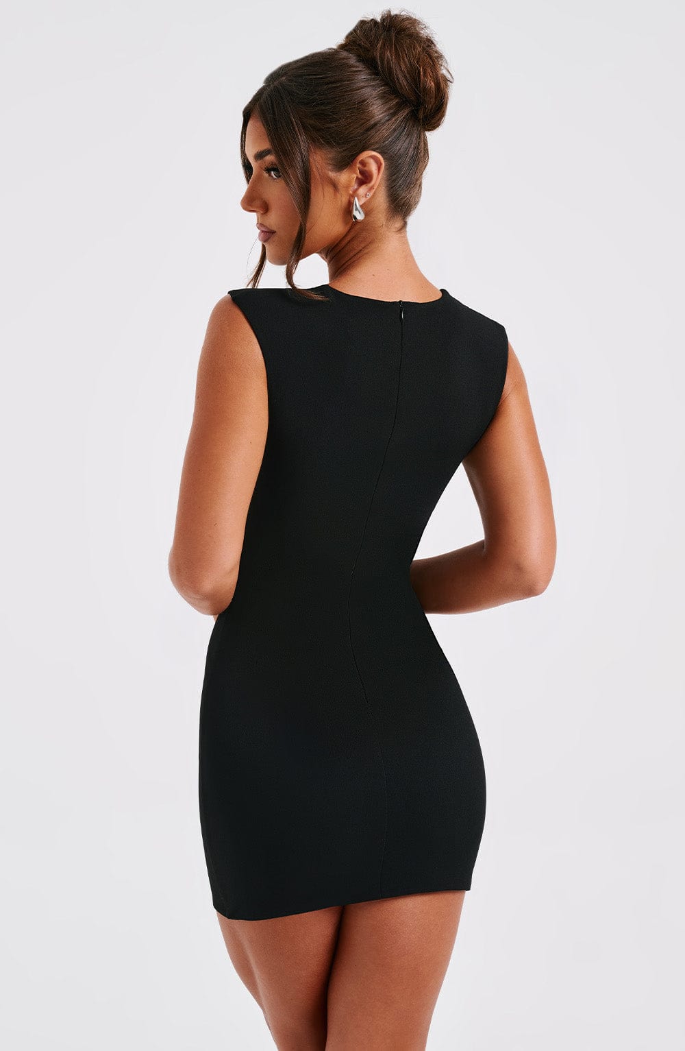 Frida Black Mini Dress with Square Neckline & Thick Straps