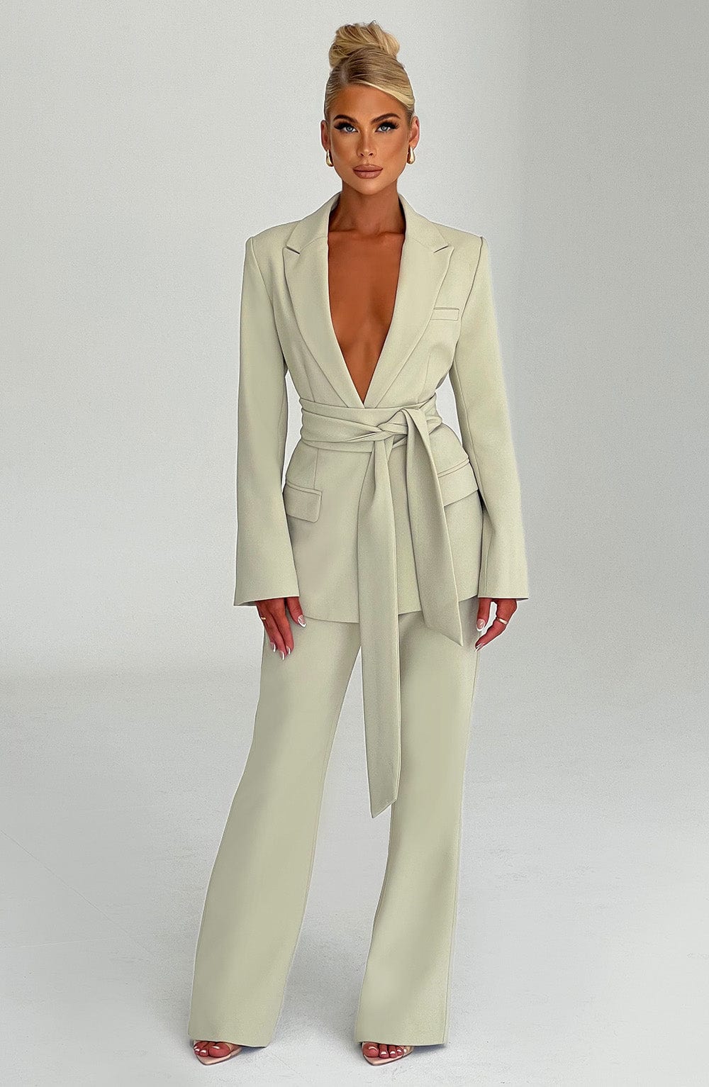 Sage Hazel High Waisted Flare Pants - Tailored Fit