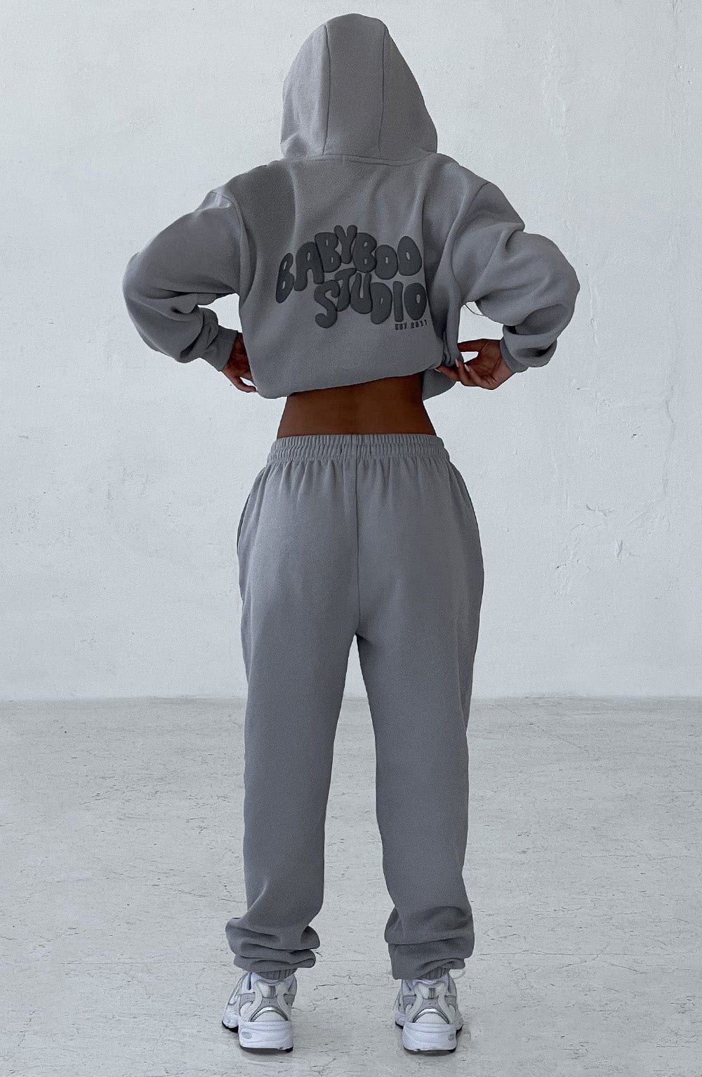 Babyboo Studio Oversized Cotton Fleece Sweatpants - Grey Charcoal