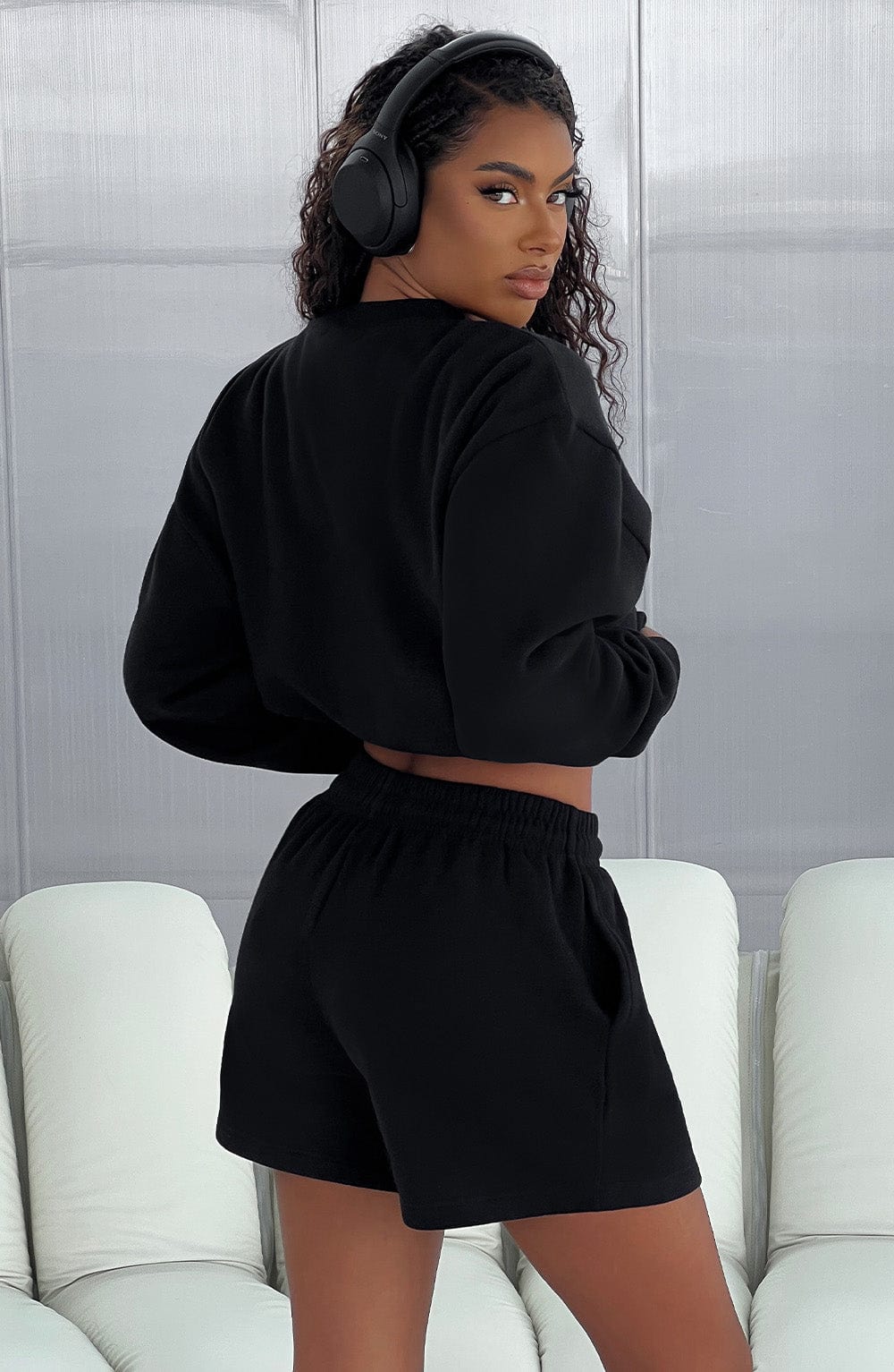 Babyboo Studio Oversized Fleece Sweatshirt - Black/Charcoal