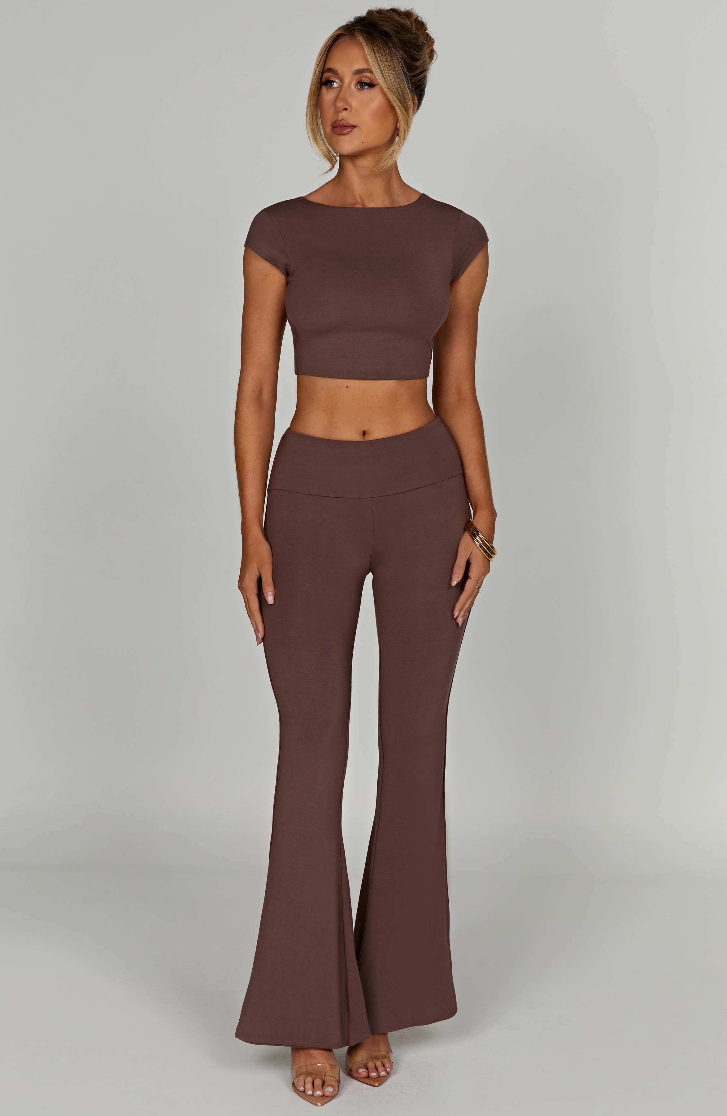 Heidi Yoga Pants - Chocolate, Buttery Soft Modal, Wide Leg
