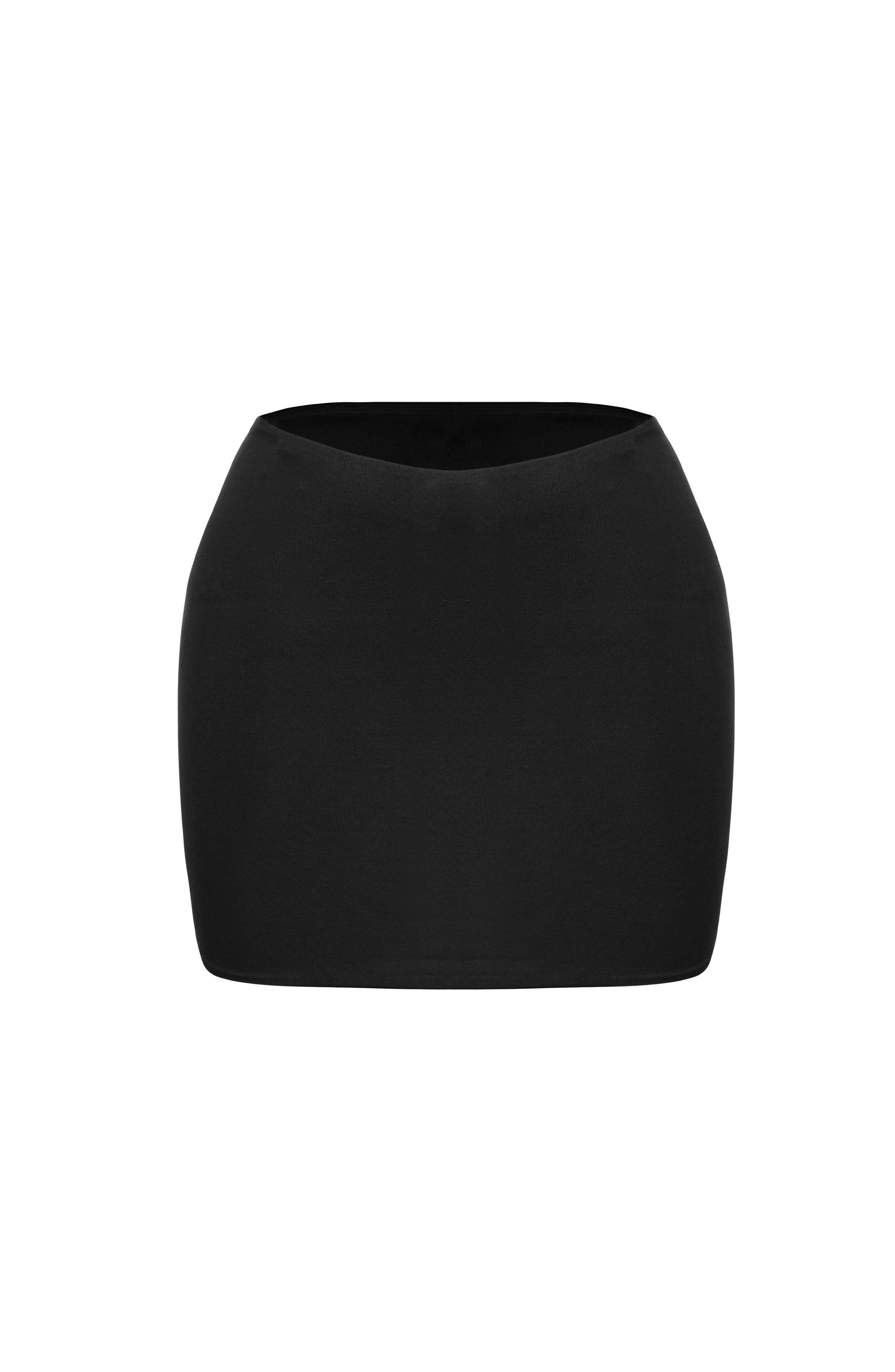 Rein Modal Mini Skirt - Black, Buttery Soft & Stretchy